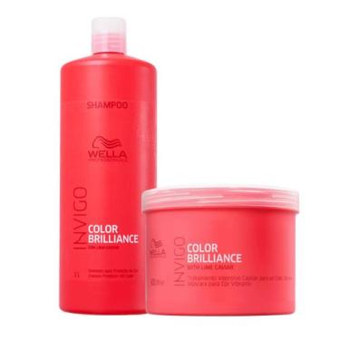Imagem de Kit Brilliance Shampoo 1L Máscara 500ml - Wella Professionals