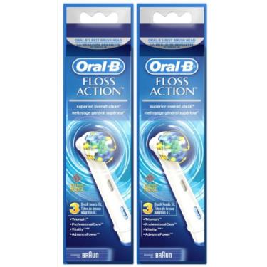 Imagem de Cabe as de escova de substitui o Oral B FlossAction para escova de dentes el trica - 3 ct - 2 pk
