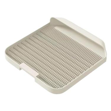 Imagem de ＡＷＨＡＯ Tapete para areia de gato para animais de estimação, pedal lavável, tapete para armadilha de maca para sala de estar, lavatório, CINZENTO