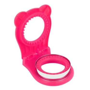 Imagem de Molde Redondo para Sanduíche de Pão, Ferramenta Seladora de Bolo, Cortador de Pão Manual para Cozinha, Almoço Diy (Rosa vermelha)