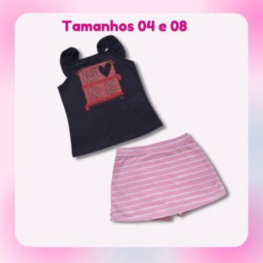 Imagem de Conjunto Infantil Cotton Menina - Camiseta Regata E Shorts - Marca Kel