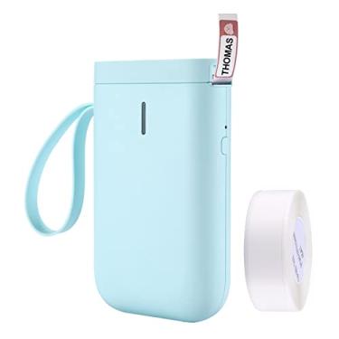 Imagem de Impressora de etiquetas térmica portátil portátil sem fio BT Label Maker Máquina de adesivos compatível com iOS Android Smartphone para Home Office Escola Supermercado Rotulagem de códigos de barras