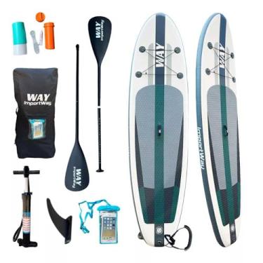 Imagem de Prancha Stand Up Inflável Importway 320cm IWSUI320CZ Cinza