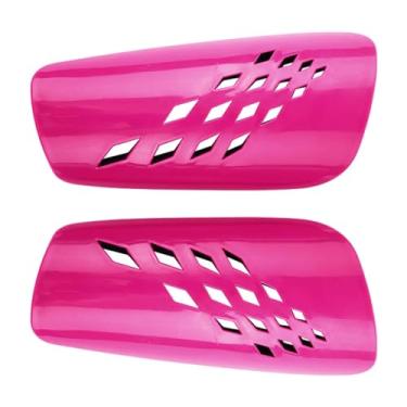 Imagem de Tachiuwa Caneleiras de futebol 1 par para adultos homens mulheres engrenagem respirável protetor de esportes ao ar livre equipamento de proteção proteção para, Rosa vermelha