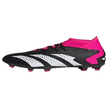 Imagem de adidas Tênis unissex Accuracy.3 Firm Ground Chuteiras de futebol (criança pequena), Core Black/Cloud White/Team Shock Pi, 6 Big Kid