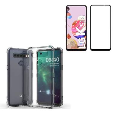 Imagem de Capinha Capa Case Transparente + Película Vidro 3D 9D Compatível LG K51S