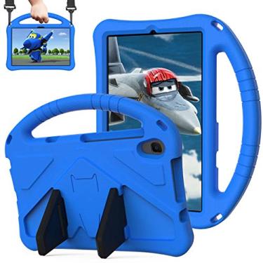 Imagem de QYiiD Capa infantil para Lenovo Tab P11 Pro Gen 2 / Tab P11 Pro (2ª geração) 11,2 polegadas (TB132FU TB138FC), leve e à prova de choque com alça conversível e alça de ombro, azul