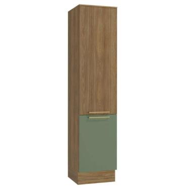 Imagem de Paneleiro Simples 50cm 2 Portas Botanic Kappesberg Nogueira Fosco-verde Oliva