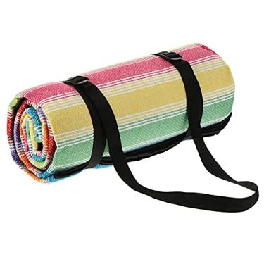 Imagem de Generic Toalha de Piquenique Com Alça 150X200 Cm Colorido Impermeável Sandproof Camping Praia Cobertor Cobertor Mat Piquenique Ao Ar Livre Viagem Camping Cobertor para 2-4 Pessoas