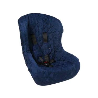 Imagem de Capa para Cadeirinha de Carro de Bebê Menino Menina com Protetor de Cinto - 03 Peças (Azul Marinho)