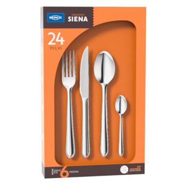 Imagem de Faqueiro Brinox Siena Compacto com 24 Peças em Aço Inox