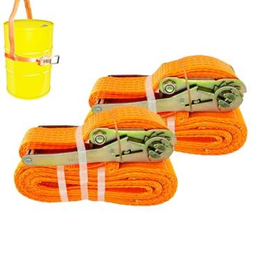 Imagem de Fudatong Elevação de barril ajustável, alimentação de gado, estilingue de teia, alça de manuseio de tambor para tambor de 55 galões, capacidade de até 599 kg, pacote com 2