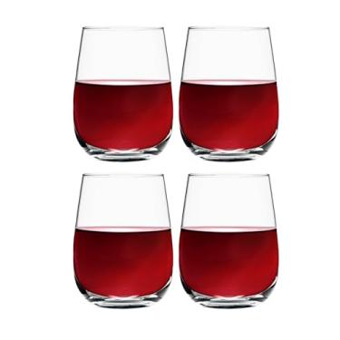 Imagem de Vikko Taça de vinho sem haste, 473 ml, conjunto de 4, taças de vinho branco ou tinto, taças de vinho clássicas e elegantes