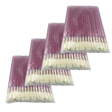 Imagem de Kit Pincel Aplicador Descartável De Batom E Limpeza Cílios (Roxo, 200un/4pacote)