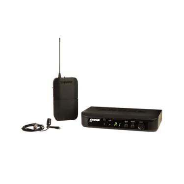 Imagem de Shure Sistema de microfone sem fio BLX14/CVL – vida útil da bateria de 14 horas, alcance de 91 m, UHF | Inclui microfone CVL Lavalier, transmissor Bodypack, receptor de canal único | Banda H11