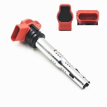 Imagem de Bobina de ignição compatível com VW Audi Jetta Golf Passat Tiguan CC A3/4/5/6/7/8 TT Q3/5 R8 06E905115D 06E905115 ABCDE 07K905715F(4 piece)