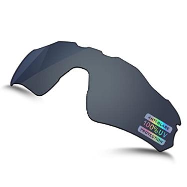 Imagem de Bowyer Lentes de reposição polarizadas para óculos de sol Oakley Radar EV Family, Espelho cromado preto, Radar EV Path OO9208