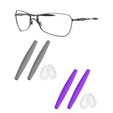 Imagem de Kits de borracha de substituição para óculos de sol Oakley Crosshair 2012 OO4060 - cinza + roxo