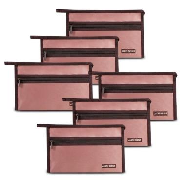 Imagem de Kit De 6 Peças Necessaire Envelope Essencial-lembrancinha Rosa