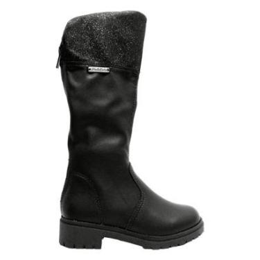 Imagem de Bota Cano Longo Meninas Pink Cats Gliter Macia Salto Baixo 3350 3353-Feminino