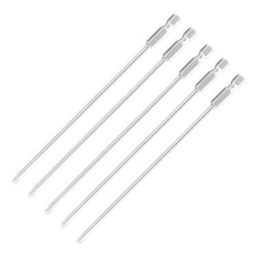 Imagem de Auniwaig Pontas de chave de fenda magnéticas Phillips PH1 de 4 mm de comprimento 75 mm de haste sextavada de 1/4 de polegada S2 ferramenta elétrica 5 peças