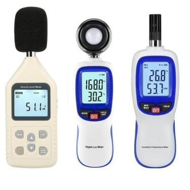 Imagem de Kit Segurança Decibelímetro-Luxímetro-Termo-Higrômetro