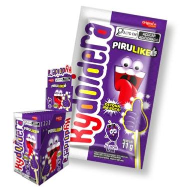 Imagem de Pirulito Cristal Explosivo em Pó Pirulike 15 unidades de 11g Detona na Boca Kydoidera (Uva)