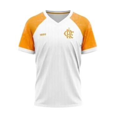 Imagem de Camisa Braziline Flamengo Beads Infantil - Branco/Dourado
