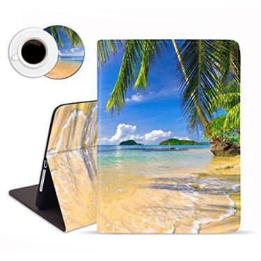 Imagem de Log Zog Capa para iPad 9.7 2018/2017, iPad Air 2/iPad Air, capa protetora de couro, capa inteligente com suporte ajustável para despertar/hibernar automático para Apple iPad 6ª/5ª geração – Shore