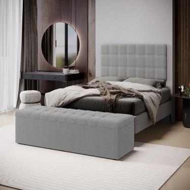 Imagem de Kit Painel Rana 160 e Calçadeira Alpha Bouclê Aradecor