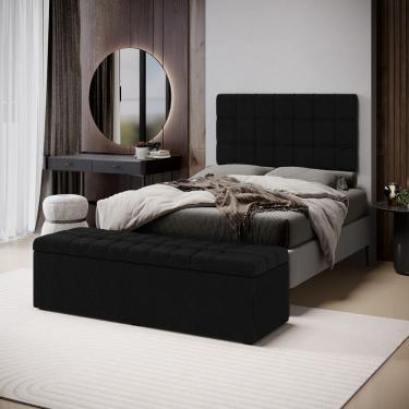 Imagem de Kit Painel Rana 200 e Calçadeira Alpha Couro Aradecor
