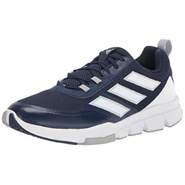 Imagem de adidas Tênis de beisebol masculino Speed Trainer 5, Azul-marinho/branco/prata metálico, 6