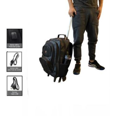 Imagem de Mala De Viagem De Bordo carrinho alça reforçada sport escolar trabalho