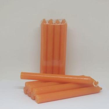 Imagem de Maço de Vela Laranja - 8 un - 18 cm - 7 FOLHAS