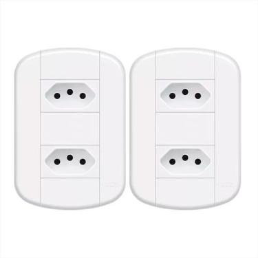 Imagem de Tomada Dupla 20 Amperes Módulo Branco Fame Blanc+ Kit C/ 2