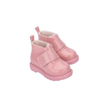Imagem de Bota Infantil Mini Melissa Baby Chelsea Com Pêlos Feminino, Rosa, 26/2