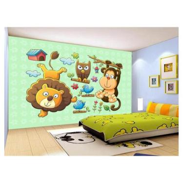 Imagem de Papel De Parede Infantil Zoo Safari Leão Baby 3,5M Azs246 - Você Decor