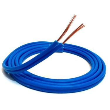 Imagem de 15 Metros Fio Flexível Azul 2 x 1,50mm Som Automotivo 2X14 Alto Falant