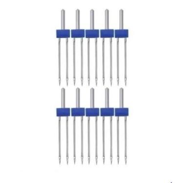 Imagem de Agulha Dupla 3mm Máquina Costura Doméstica  N 90/14 10 unid - Taiwnan 