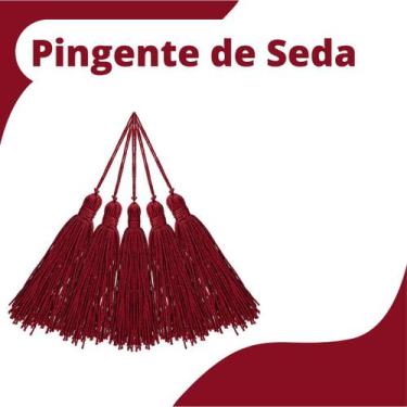 Imagem de Pingente De Seda Tassel - Vinho Claro - Com 100 Unidades - Nybc