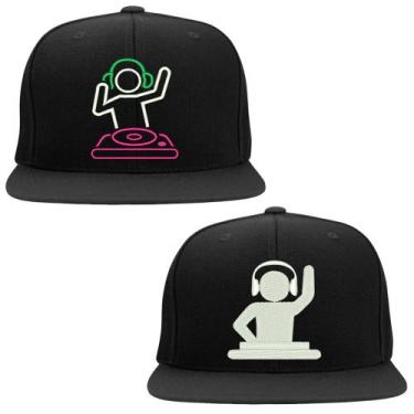 Imagem de Kit 2 Bonés Bordados - DJ Disc Jokey DeeJay - HIPERCAP