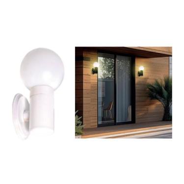 Imagem de Arandela Luminária Globo Parede interna externa muro Branca - Plaslumi