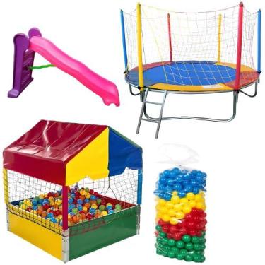 Imagem de Mega Combo de Brincadeiras: Cama Elástica 2,30m + Piscina de Bolinha 1