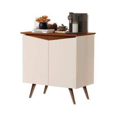 Imagem de Buffet aparador Enc. fechado 2 Portas close retrô cor Off white com fr