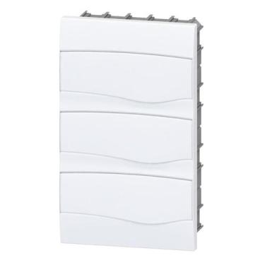 Imagem de Quadro Embutir 36din/24ul Sem Barramento Porta Bca Brum, Branco e Cinz