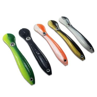 Imagem de Isca De Pesca Artificial Bótia 3d Macia 5 Pcs Natação Bionica Soft Loa