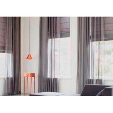 Imagem de Cortina Voil Luxo 6,00m X 2,80m Sem Forro Para Varao - Chrisney Bordad