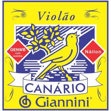 Imagem de Encordoamento para Violao GENWB com Bolinha Medio Giannini, Prata