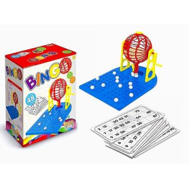 Imagem de Brinquedo Jogo do Bingo Com Globo Giratório + 48 Cartelas - Kleper