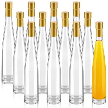 Imagem de Nuanchu: 12 Garrafas de Vidro de 375 ml com Tampa Hermética, Transparentes, à Prova de Vazamento, para Limoncello, Champanhe, Molho Picante, Óleo